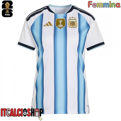 Argentina Prima Maglia Femmina Mondiali 2026 Manica Corta